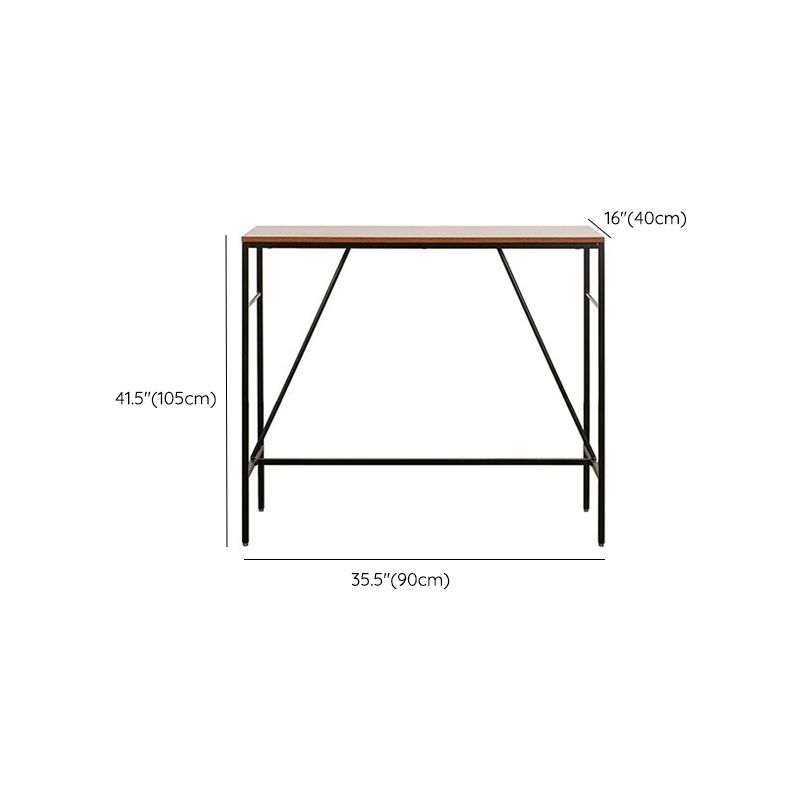 Contemporary Style Wood Rectangle Bar Stool Table for Living Room