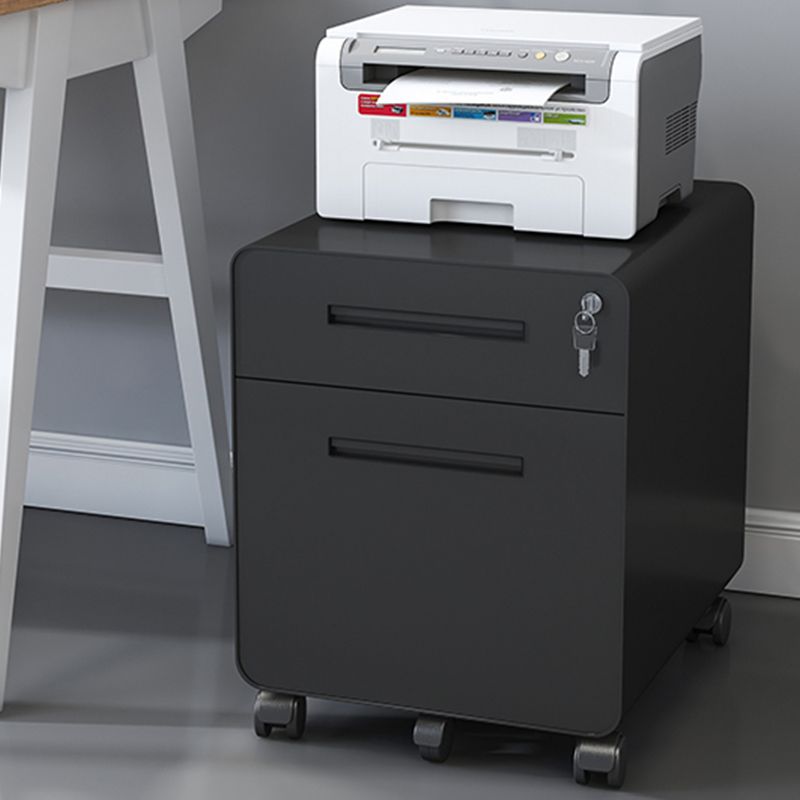 Contemporary Steel File Cabinet File Pedestal Filing Cabinet with Lock and Storage