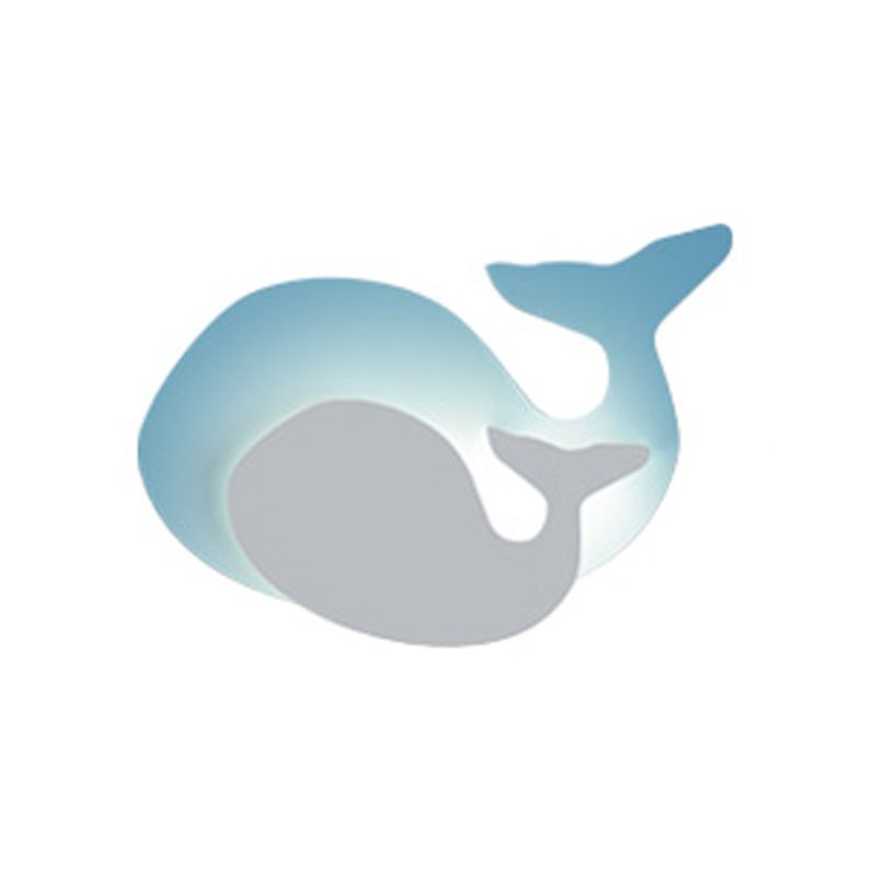 Forma unica a parete leggera in stile metallo 1 metallo a parete leggera in blu