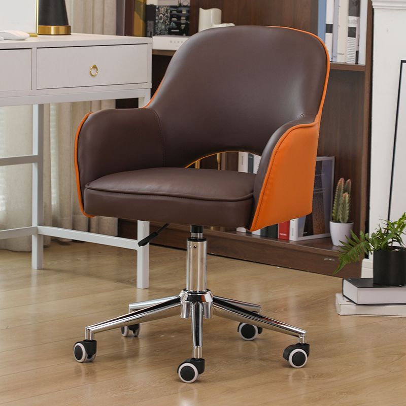 Modernism Desk Chair Armless Office Chair with Wheels for Office