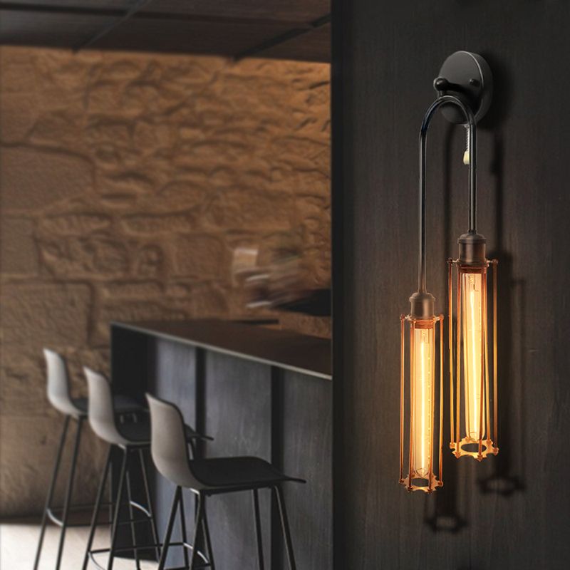 2 Light Wall Mount Light Fixture Industrial Wall Mounted Lighting for Living Room