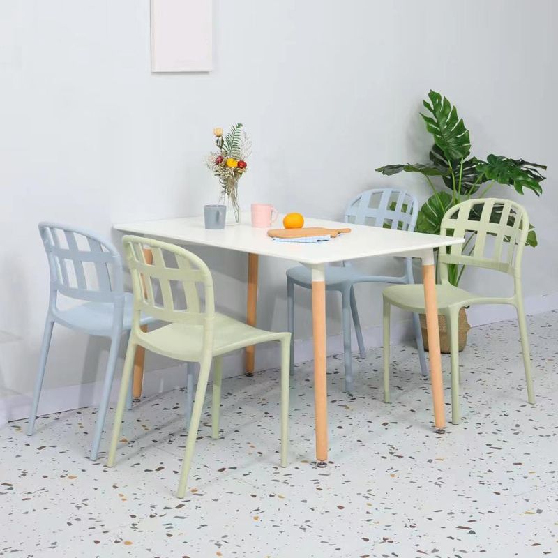 Plastic Armless Dining Chairs Scandinavian Style Home Dining Side Chair