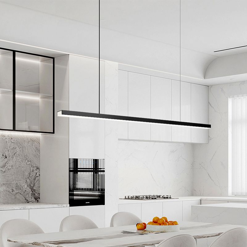 Minimalism Hanging Light Linear Island Light Fixture for Dining Room