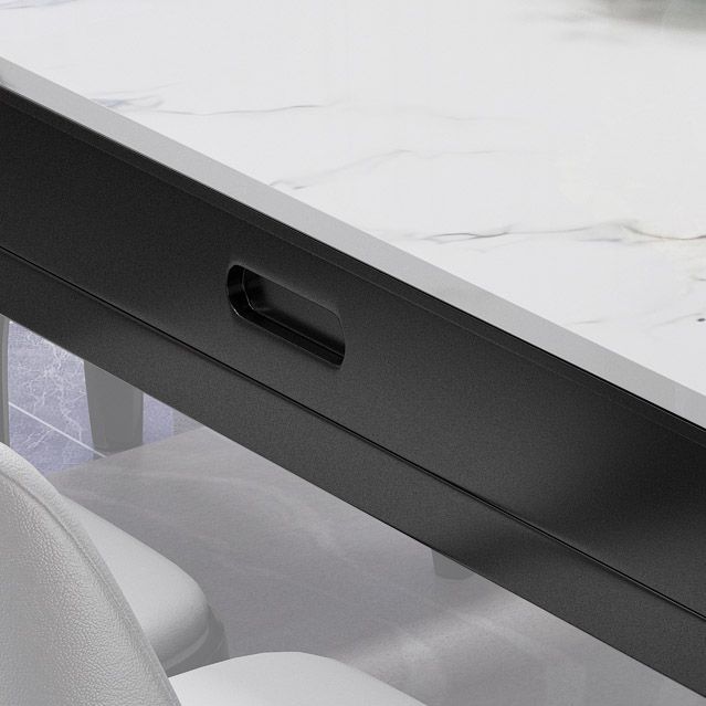 4 Legs Contemporary Dining Room Table Solid Wood Dining Site Table