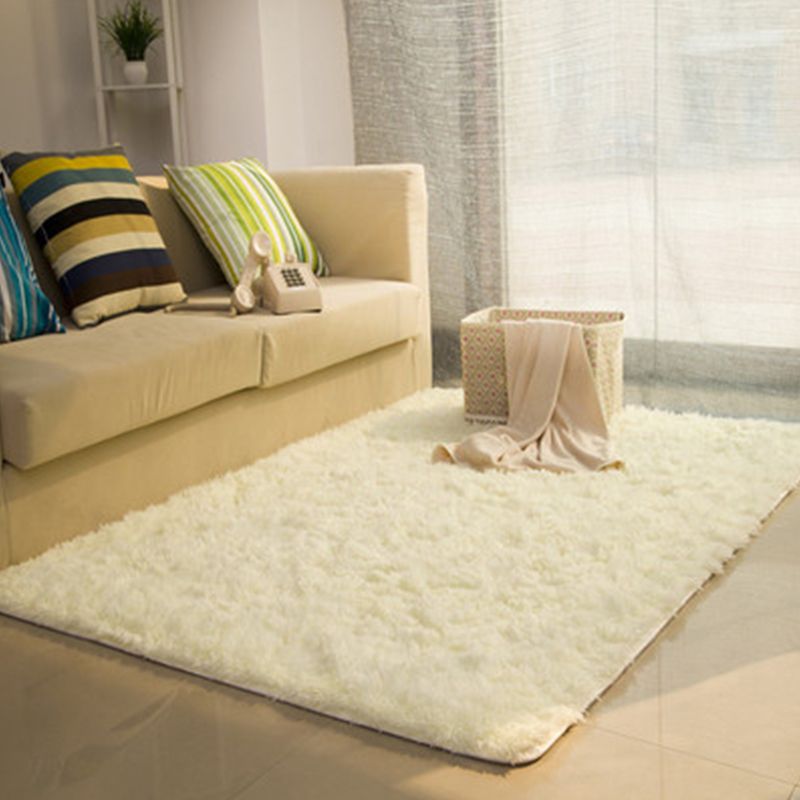 Casual Living Room Rug Multi-Colored Solid Rug Polypropylene Non-Slip Pet Friendly Area Carpet