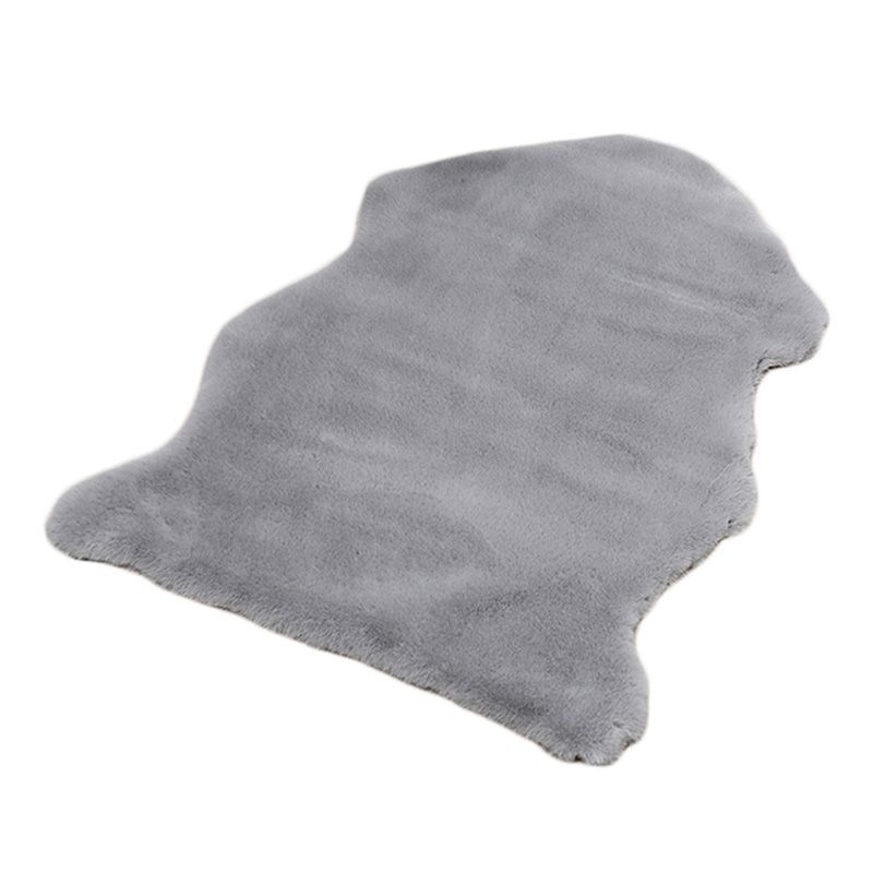 Novelty Irregular Shape Rug Solid Color Polyester Area Rug Carpet for Living Room