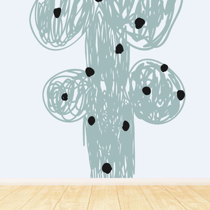 Full Size Plant Wallpaper Mural Stain-Proof Contemporary Living Room Wall Covering