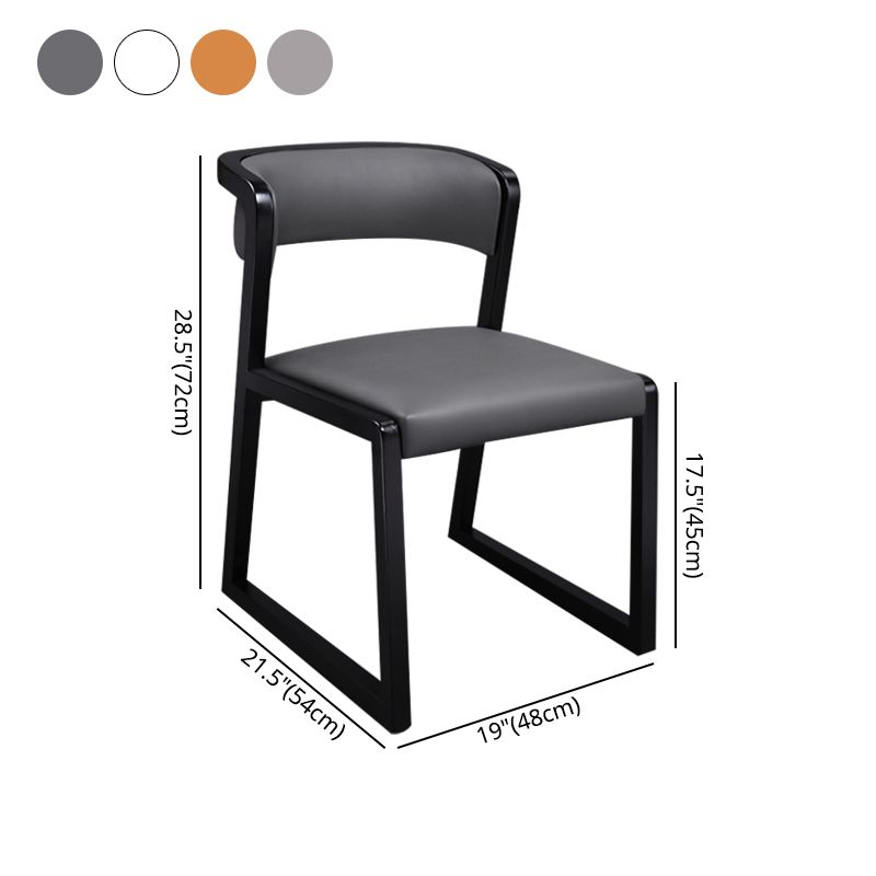 Gepolsterte armlose Esszimmerstühle im minimalistischen Stil mit offener Rückenlehne (2er-Set)