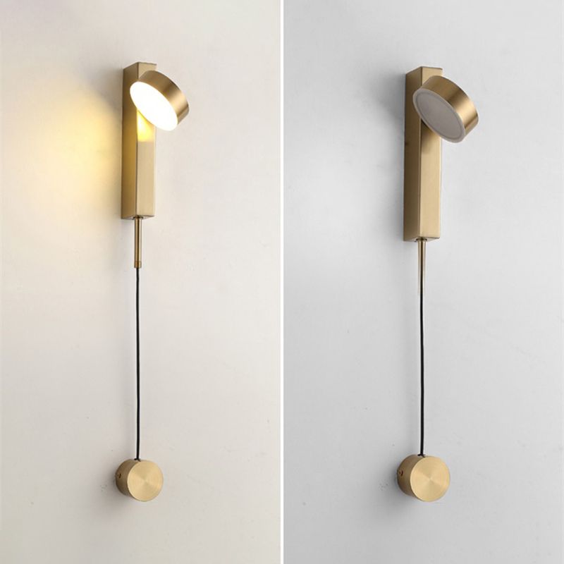 Nordic Style Metal Wall Light Geometric Rotatable LED Wall Sconce for Living Room