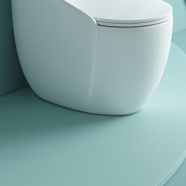 1-Piece Flush Toilet 1.2/1.6 GPF Elongated Toilet Bowl for Bathroom