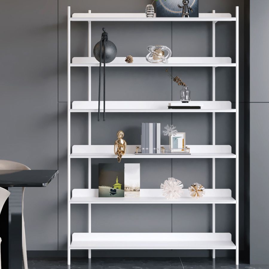 12.60"W Bookcase Contemporary Style Open Back Bookshelf for Home Office