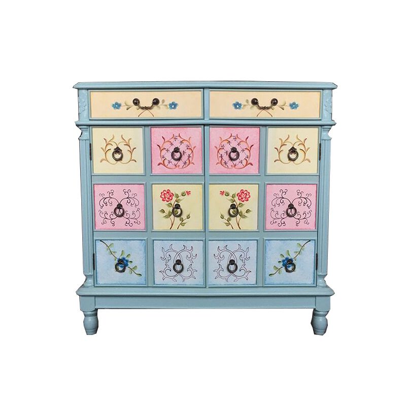 Rectangle Industrial Accent Cabinet Wood Knobs Cabinet with Drawer