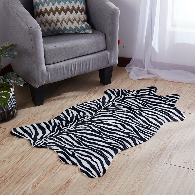 Vintage Area Rug Animals Print Carpet Washable Living Room Area Rug with Non-Slip Backing
