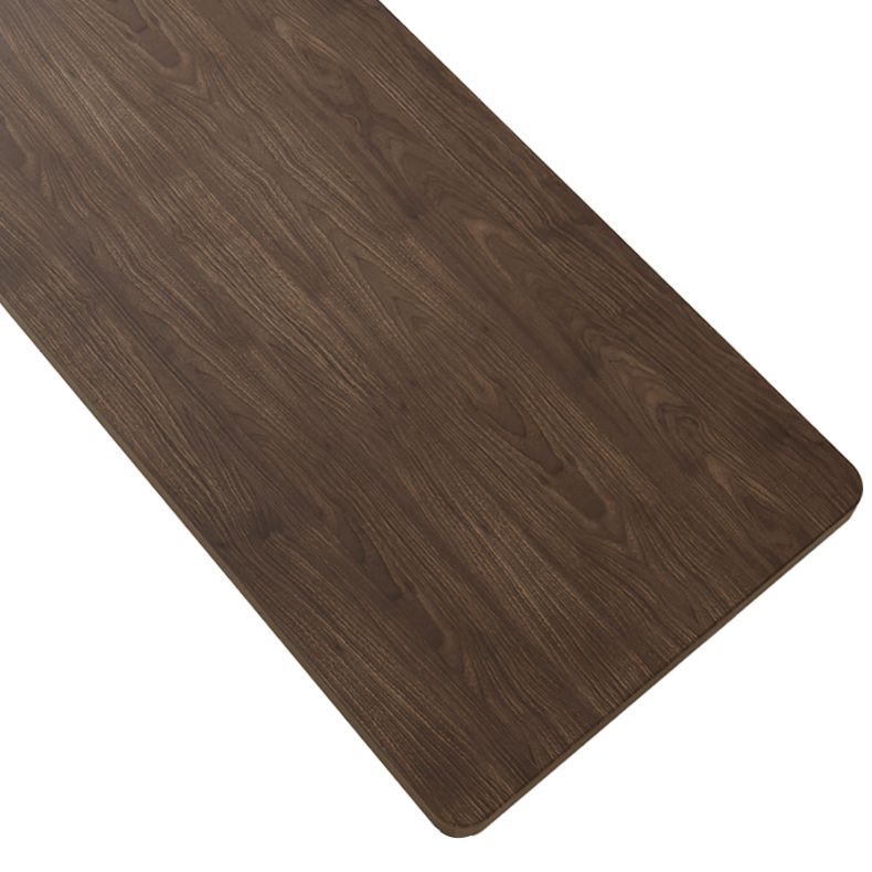 Modern Solid Wood Writing Desk 29.53" Tall Corner Office Desk in Brown