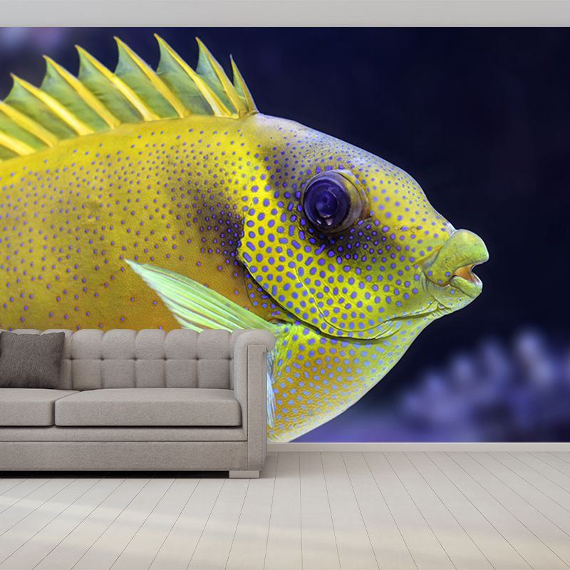 Simple Sea Creatures Wall Mural Minimalist Decoration for Sleeping Room