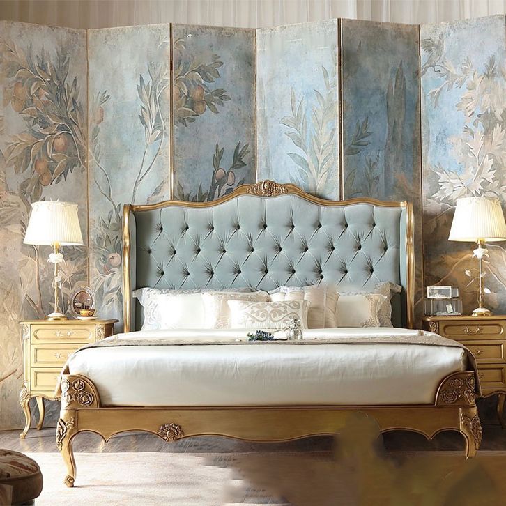 Modern Adjustable Height Bed Upholstered Headboard Standard Bed