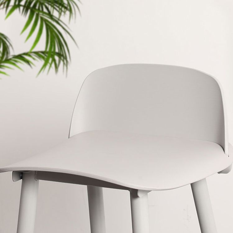 Modern Armless Backrest Counter Stool Iron Cafe Bar Stool with Acrylic Seat and Pedal