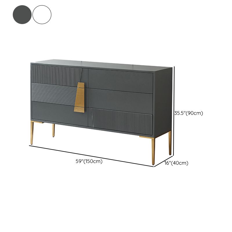 Ultra-Modern Double Dresser Wood Storage Chest Dresser for Bedroom