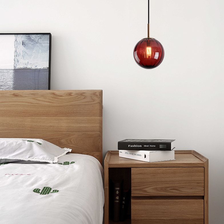 1 licht ronde hangende plafondlampen postmodern waterglas hangende verlichtingsarmaturen voor restaurant