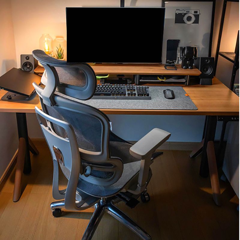 Modern Slide Office Chair Adjustable Seat Height Desk Chair with Breathable Back