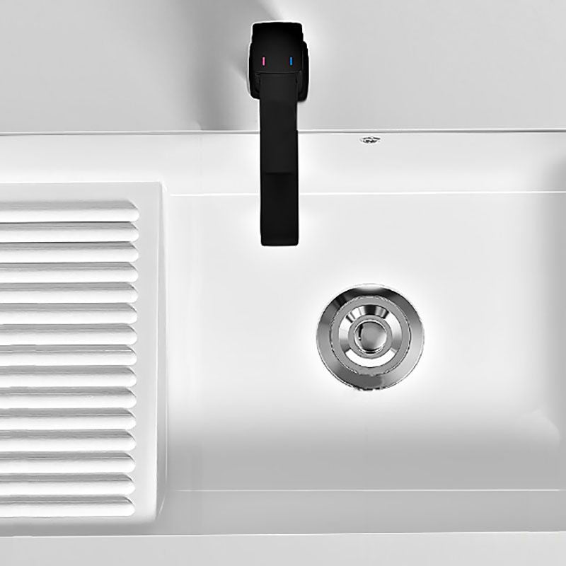 Modern Vessel Lavatory Sink Porcelain with Faucet Bathroom Sink