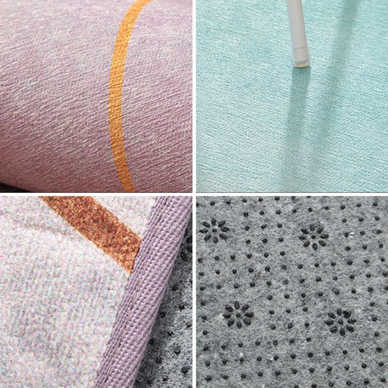 Stijlvolle multicolor Nordic Trug Synthetics Geometrische waterverf tapijt Niet-slip Stain Resistant Machine Wasbaar Tapsel voor salon