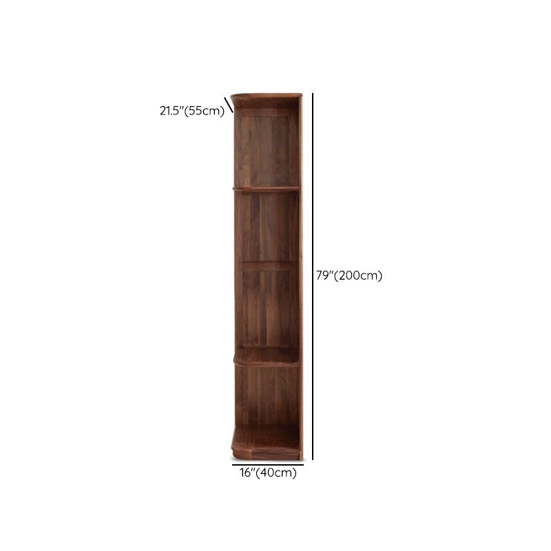 Contemporary Brown Storage Cabinet Solid Wood Wardrobe Cabinet