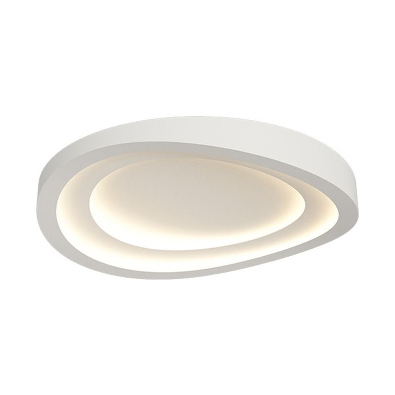Modernism Flush Mount Ceiling Light White Flush Lighting with Metal for Bedroom