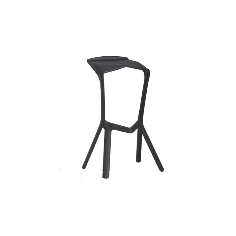 Modern Armless Bar Height Stool Plastic Bar Stool for Living Room