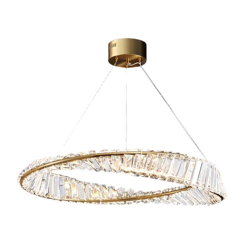 Light Luxury Style LED Pendant Chandelier Light Crystal Ceiling Pendant Light