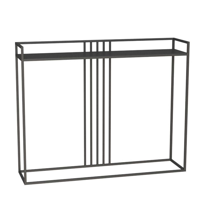 Rectangle Console Accent Table Antique Finish Console Sofa Table in Metal