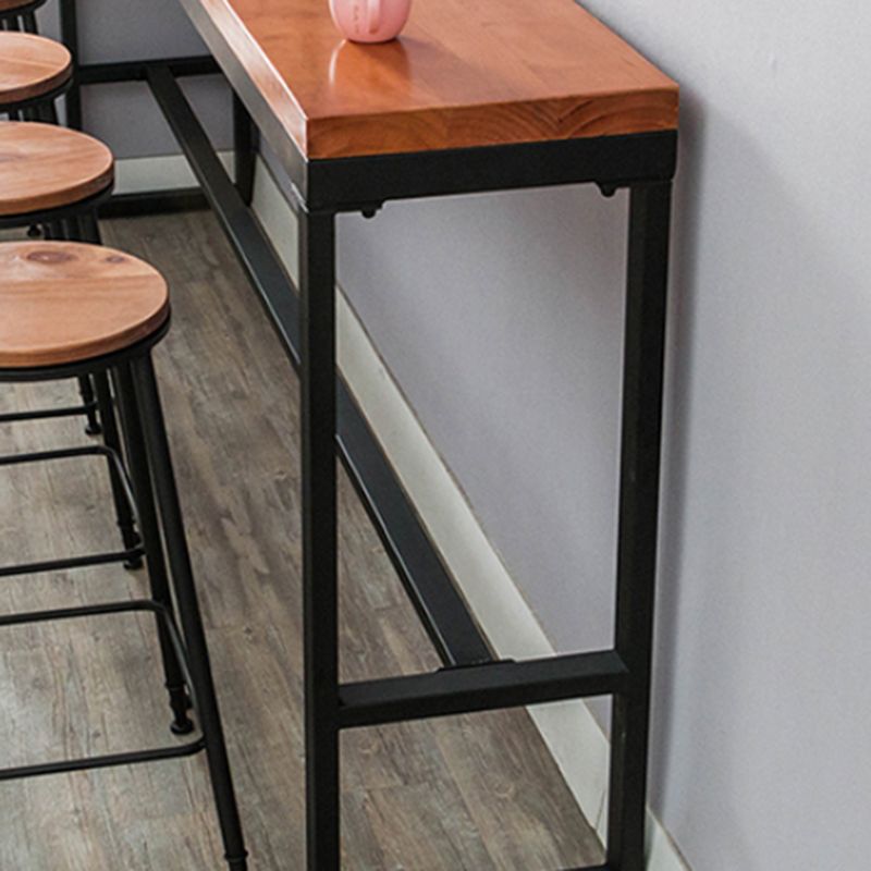 Contemporary Bar Table Set 1/6/11 Pieces Rectangle Solid Wood Counter Table