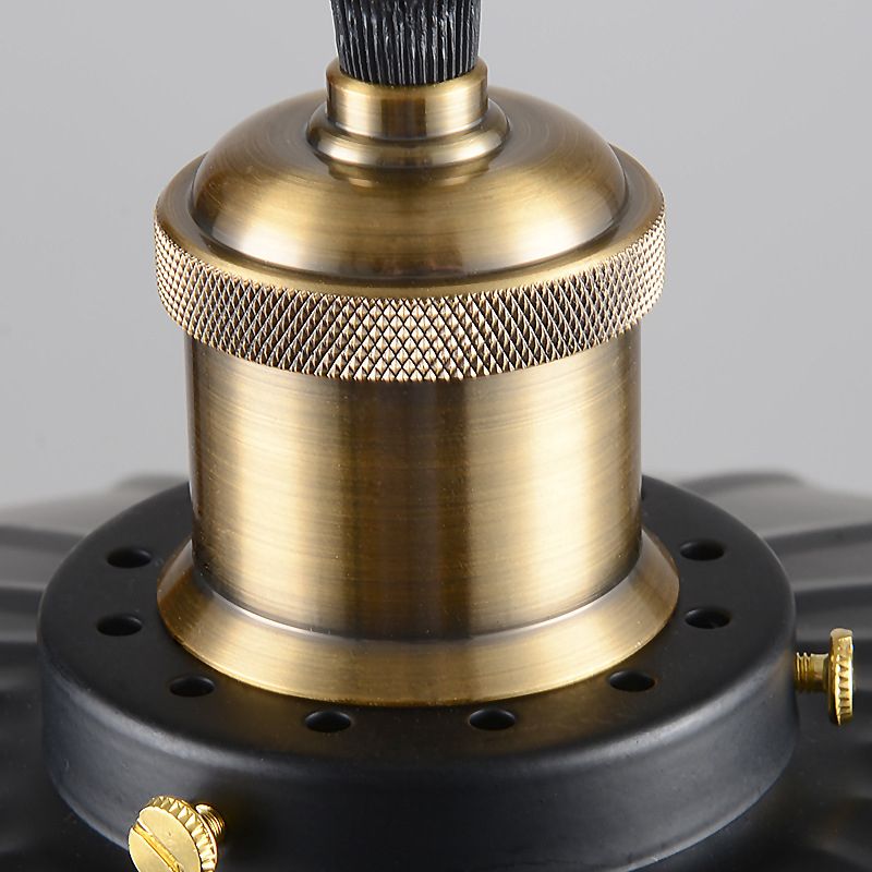 Lámpara colgante de hierro forjado de un solo colgante de color colgante industrial para cafetería para cafetería