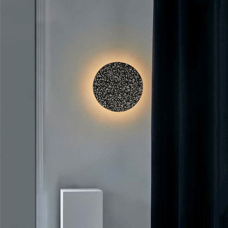 Lámpara de pared de luz de 1 luz moderna con sombra de piedra para restaurante