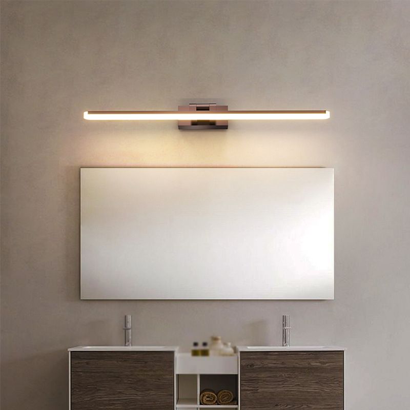 Metal Linear Shape Vanity Light Modern Style 1-Light Vanity Light Fixture