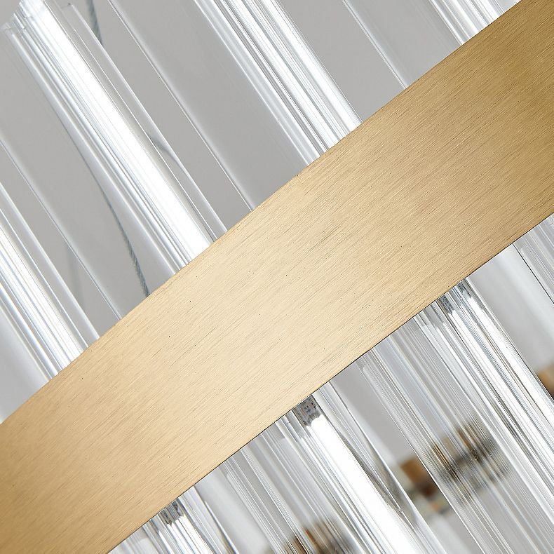 Postmodern Circular Suspended Lighting Fixture Crystal Hanging Ceiling Fixture for Restaurant