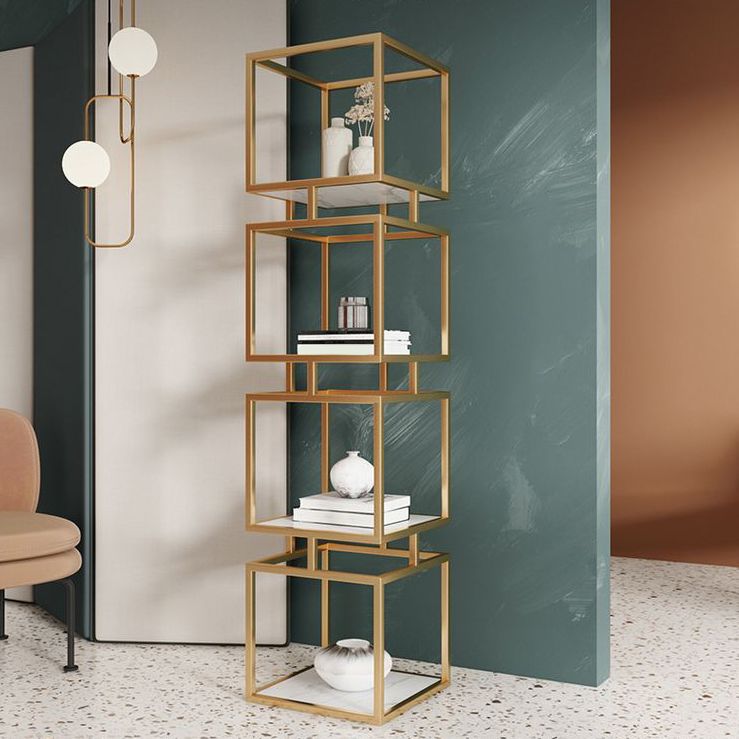 11.81"W Bookshelf Contemporary Style Open Back Bookcase for Home Office