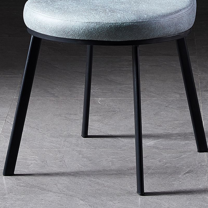 Sillas de comedor tapizadas sin brazos estilo moderno Silla de comedor con respaldo macizo (juego de 2)