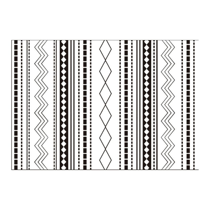 Moroccan Southwestern Print Rug Polyester Carpet Non-Slip Backing Area Rug for Living Room