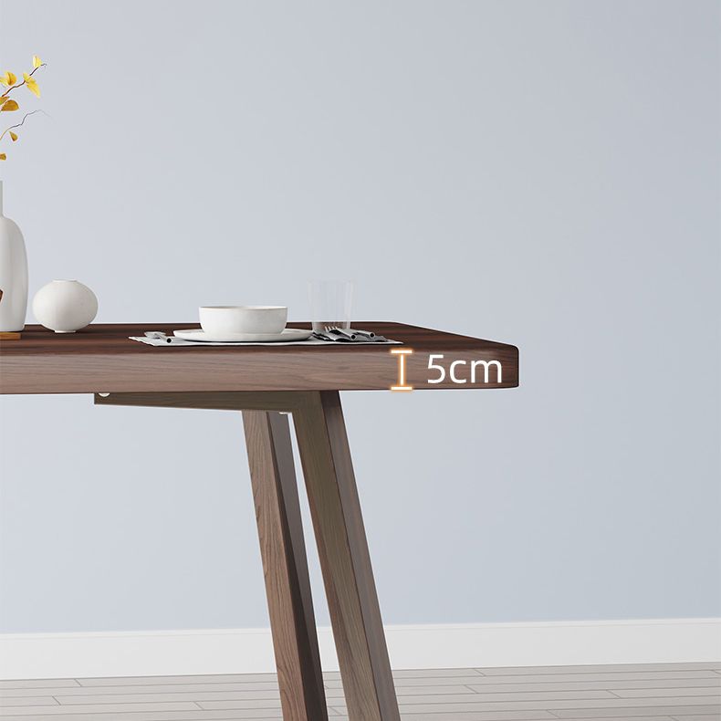 Wooden Modern Dining Room Set with Double Pedestal Base Formal Table Set for Home Use