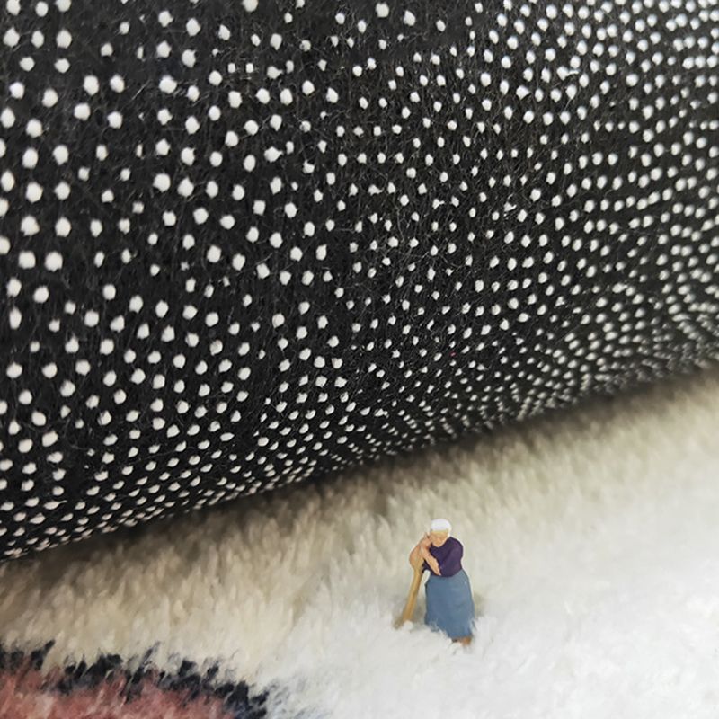 Modern Color Block Rug Polyester Dark Brown Rug Stain Resistant Rug for Living Room