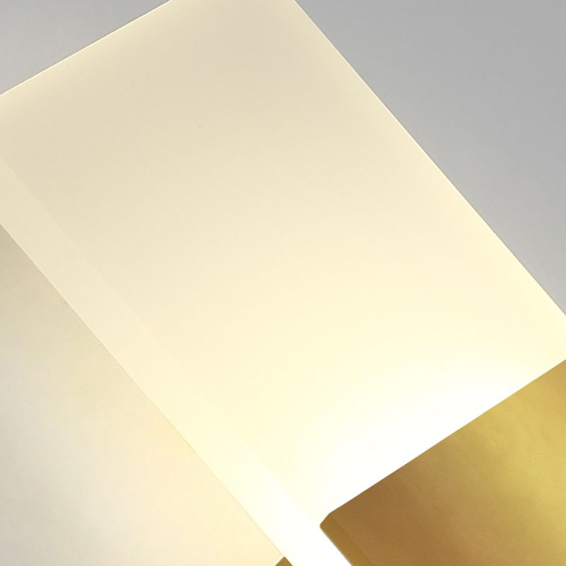 Moderno de moda simple estilo geométrico mate de pared de metal 1 apliques de luz