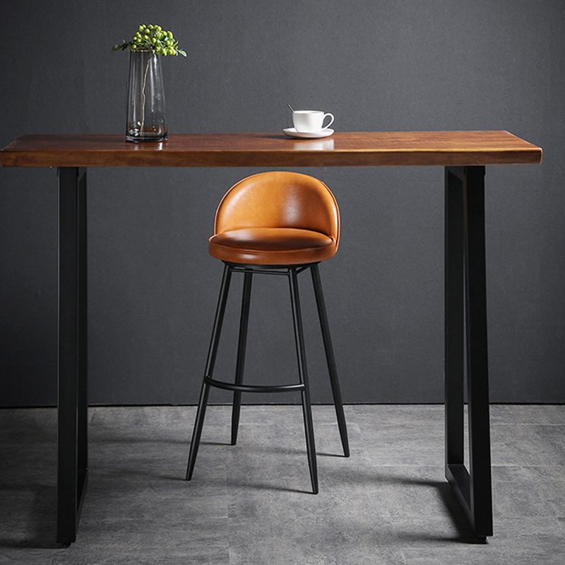 Scandinavian Style Bar-stool with Round Seat Counter Stool for Kitchen Bar