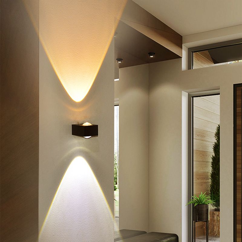 Multi -Lichter quadratische Wandleuchten moderner Metallwandmontagelampen im modernen Stil