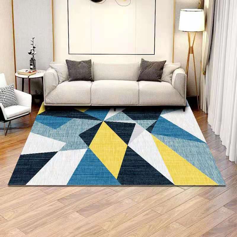 Alfombra de alfombra estampada de arlequín contemporánea alfombra interior alfombra lavable para decoración del hogar