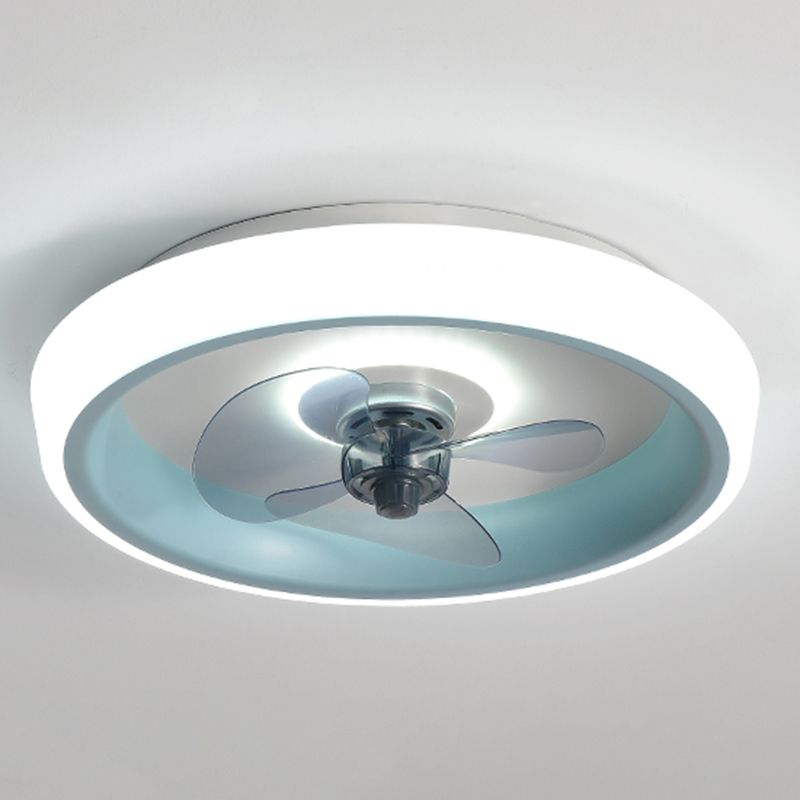 Circle Metal Ceiling Fan Lamp Nordic LED Ceiling Mounted Lighting