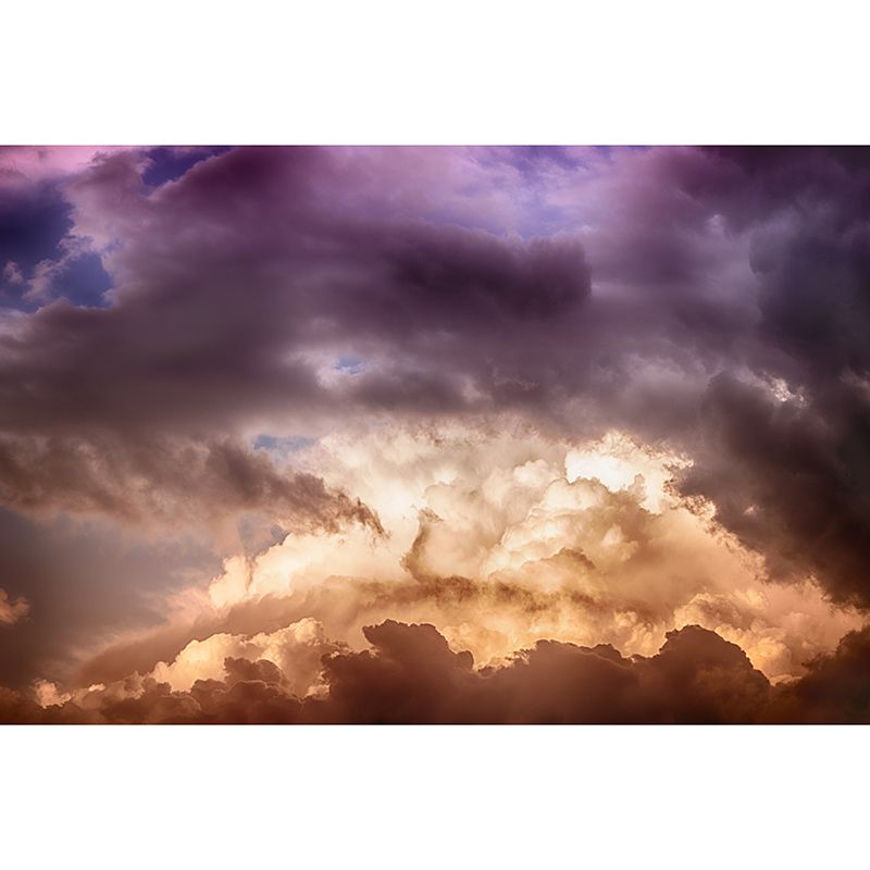 Modern Sky Mural Wallpaper Moisture Resistant Wall Decor for Living Room