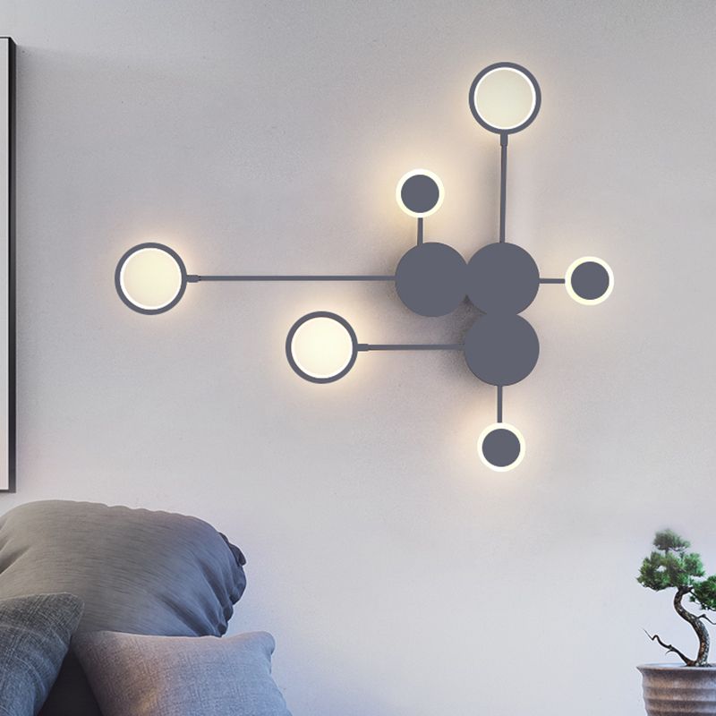 Sputnik Wall Sconce Postmodern Metal 6-Head Living Room Wall Mounted Light