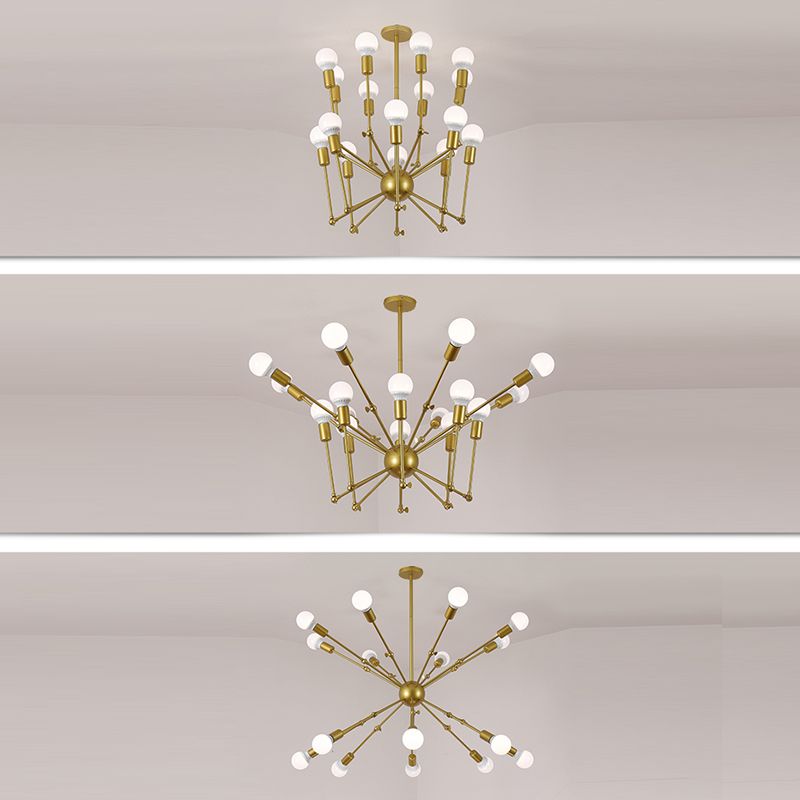 Spider Chandelier Lighting Fixtures Industrial Multi-Head Suspension Light for Living Room