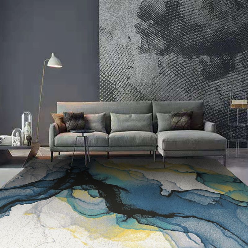 Novelty Abstract Art Indoor Rug Creative Contemporary Area Carpet Polyester Friendly Washable Rug for Home Decoration